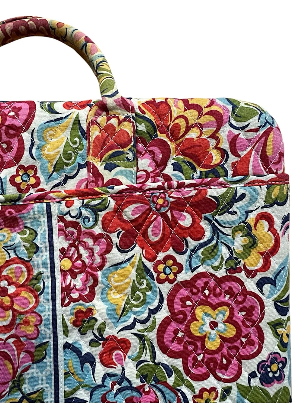 VERA BRADLEY 17” HARD SHELL QUILTED LAPTOP CASE PORTFOLIO HOPE GARDEN